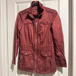White House Black Market Rust Utility Jacket